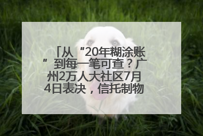 从“20年糊涂账”到每一笔可查？广州2万人大社区7月4日表决，信托制物业如何取“信”？