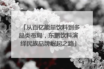 从百亿能量饮料到多品类布局，东鹏饮料演绎民族品牌崛起之路