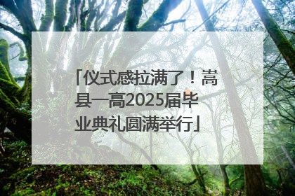 仪式感拉满了！嵩县一高2025届毕业典礼圆满举行