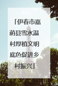 伊春市嘉荫县雪水温村厚植文明底色促进乡村振兴
