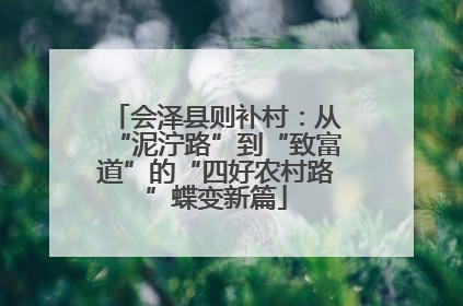 会泽县则补村：从“泥泞路”到“致富道”的“四好农村路”蝶变新篇