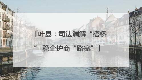 叶县：司法调解“搭桥” 稳企护商“路宽”