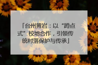 台州黄岩：以“蹲点式”校地合作，引领传统村落保护与传承
