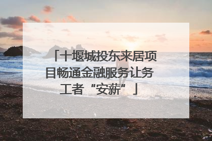十堰城投东来居项目畅通金融服务让务工者“安薪”
