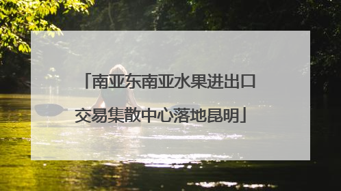 南亚东南亚水果进出口交易集散中心落地昆明