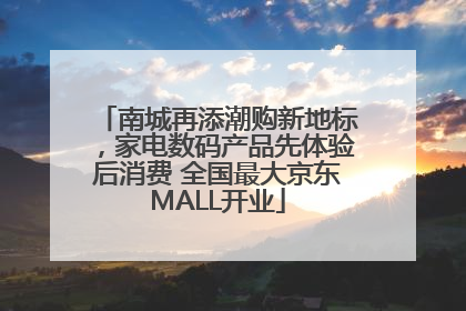南城再添潮购新地标，家电数码产品先体验后消费 全国最大京东MALL开业