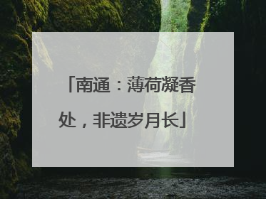 南通：薄荷凝香处，非遗岁月长