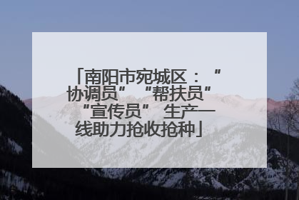 南阳市宛城区：“协调员”“帮扶员”“宣传员” 生产一线助力抢收抢种