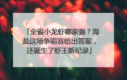 全省小龙虾哪家强？海盐这场争霸赛给出答案，还诞生了虾王新纪录