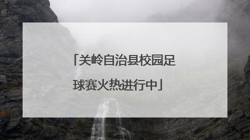 关岭自治县校园足球赛火热进行中
