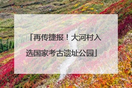 再传捷报！大河村入选国家考古遗址公园