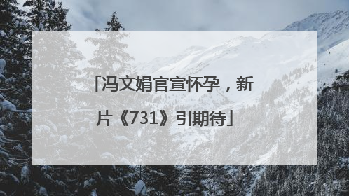 冯文娟官宣怀孕，新片《731》引期待