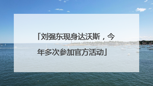 刘强东现身达沃斯，今年多次参加官方活动