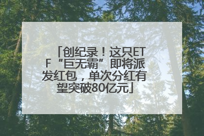 创纪录！这只ETF“巨无霸”即将派发红包，单次分红有望突破80亿元