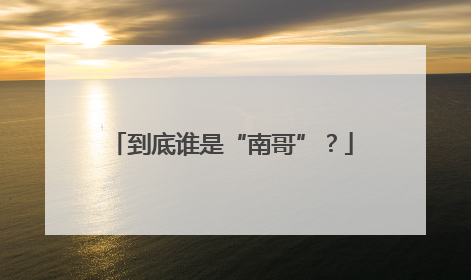 到底谁是“南哥”？
