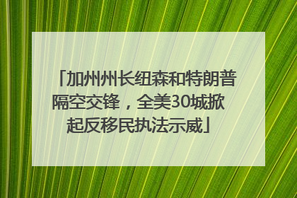 加州州长纽森和特朗普隔空交锋，全美30城掀起反移民执法示威