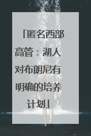 匿名西部高管：湖人对布朗尼有明确的培养计划