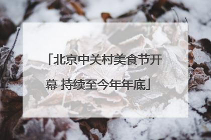 北京中关村美食节开幕 持续至今年年底
