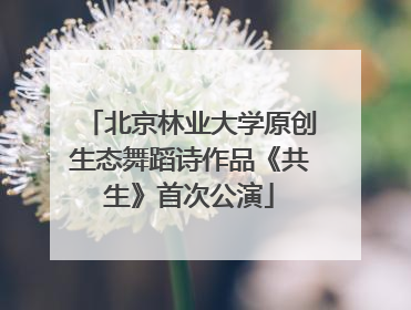 北京林业大学原创生态舞蹈诗作品《共生》首次公演