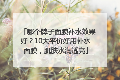 哪个牌子面膜补水效果好？10大平价好用补水面膜，肌肤水润透亮