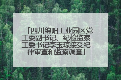 四川绵阳工业园区党工委副书记、纪检监察工委书记李玉琼接受纪律审查和监察调查