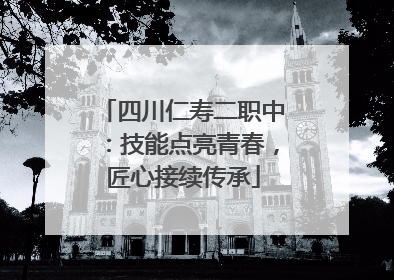四川仁寿二职中：技能点亮青春，匠心接续传承