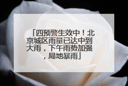 四预警生效中！北京城区雨量已达中到大雨，下午雨势加强，局地暴雨