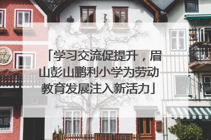 学习交流促提升，眉山彭山鹏利小学为劳动教育发展注入新活力