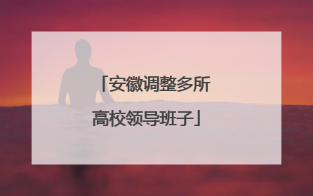 安徽调整多所高校领导班子