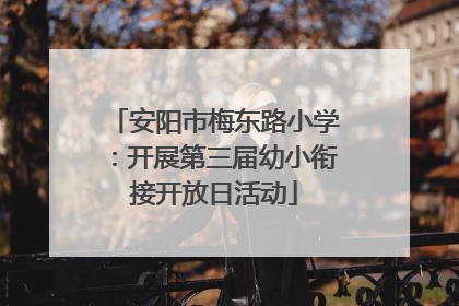 安阳市梅东路小学：开展第三届幼小衔接开放日活动