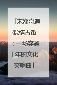 宋潮奇遇·粽情古街：一场穿越千年的文化交响曲