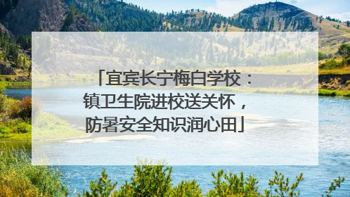 宜宾长宁梅白学校：镇卫生院进校送关怀，防暑安全知识润心田