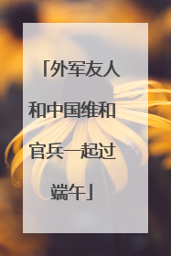 外军友人和中国维和官兵一起过端午