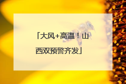 大风+高温！山西双预警齐发