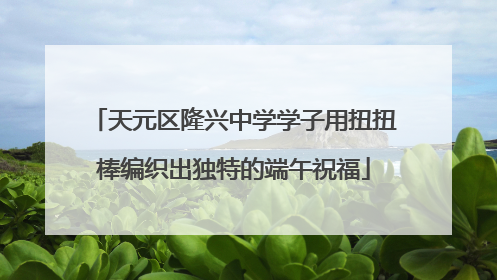 天元区隆兴中学学子用扭扭棒编织出独特的端午祝福