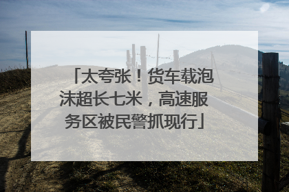 太夸张！货车载泡沫超长七米，高速服务区被民警抓现行