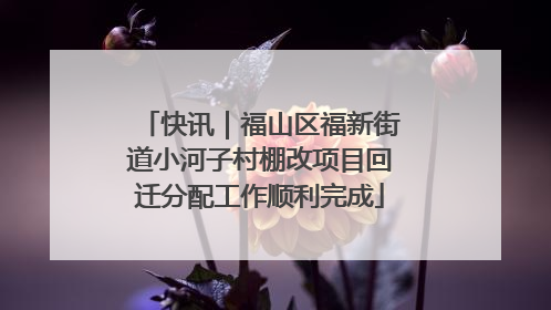 快讯｜福山区福新街道小河子村棚改项目回迁分配工作顺利完成