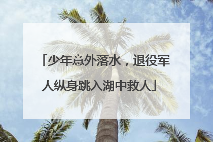 少年意外落水，退役军人纵身跳入湖中救人