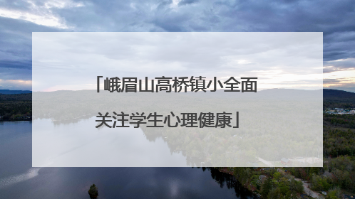 峨眉山高桥镇小全面关注学生心理健康