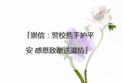 崇信：警校携手护平安 感恩致谢送温情