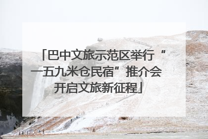 巴中文旅示范区举行“一五九米仓民宿”推介会 开启文旅新征程