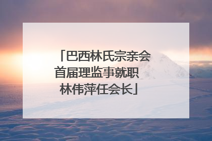 巴西林氏宗亲会首届理监事就职 林伟萍任会长
