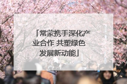 常蒙携手深化产业合作 共塑绿色发展新动能
