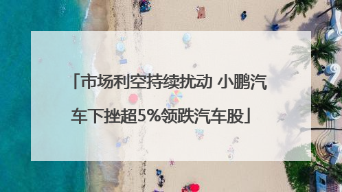 市场利空持续扰动 小鹏汽车下挫超5%领跌汽车股