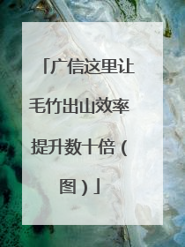 广信这里让毛竹出山效率提升数十倍（图）