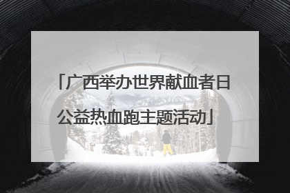广西举办世界献血者日公益热血跑主题活动