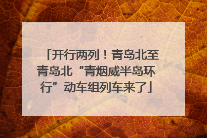 开行两列！青岛北至青岛北“青烟威半岛环行”动车组列车来了