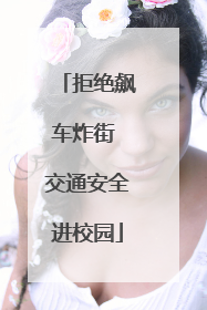拒绝飙车炸街 交通安全进校园