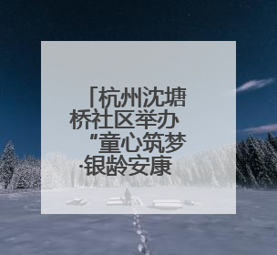 杭州沈塘桥社区举办“童心筑梦·银龄安康”老少便民服务活动