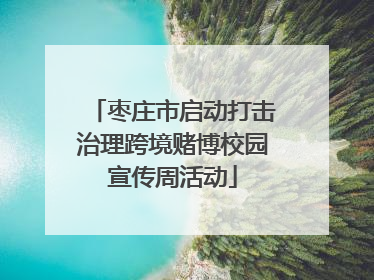 枣庄市启动打击治理跨境赌博校园宣传周活动